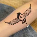 Voorkoms Maa with Wings Tattoo Love Waterproof Male and Female Temporary Body Tattoo