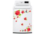 Divinedesigns Multicolor Vinyl Red Florals Flowers Washing Machine Sticker - 22 X 33 Inch