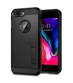 Spigen Black TPU Back Cover For Apple Iphone 7 Plus And 8 Plus