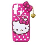 COVERBLACK Rubber Kitty with Cat eye Latkan Case Back Cove for Tecno KG5k /Spark 8C - Dark Pink