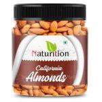NATURITION Natural Premium Almonds 250 g Dried | High in Fiber & Boost Immunity | Real Nuts | Gluten Free & Zero Cholesterol