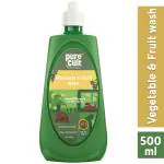 PureCult Vegetable and Fruit Wash| Natural and Safe for Kids |Removes Wax, Pesticides and Germs| Enrished with Apple Cider Vinegar and Sweet Orange and lemon citrus Essential Oils (500 ML)