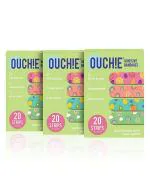 Aya Papaya Ouchie Lime Green Printed Cotton Adhesive Bandages 20 Strips (Pack Of 3)