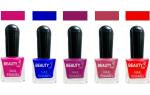 OUR Beauty Multicolor  High Quality Quick Dry Long Lasting Hd Colors Nail Polish Yt28, 40 ml (Set Of 5)