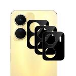 Gadgetronics [Pack of 3] Vivo Y16 [Black] Back Camera Lens Protector Tempered Glass - Full Camera Coverage with Easy Installation Kit