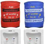 Kuber Industries Red and Blue Rexine Water Level Indication Bottle Cover 20 L (Pack of 2)