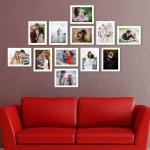DJ ARTS Wall Photo Frame Set of 12 White Picture Frames (Hanging Accessories Included White Frame (5X7-12)