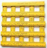 Swarnalekha Yellow Wood 12 inch Durable and Long Lasting Wooden Scale 10 pc.