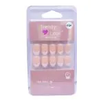 Trendy Look 24Pcs Press on nails Fake Pure Color Tip Sticker with Glue - F-04