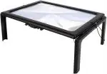 Crevizon A4 Full Page Magnifying Glass Hands-Free Magnifier, Large Reading Magnifying Glass with 12 LED Lights, Foldable Desktop Portable Rectangular Magnifier for Low Vision, Seniors with Aging Eyes