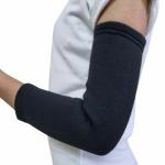 Sahyog Wellness Compression Elbow Support Arm Brace for Sports & Gym ; Pain relief for Men & Women (1 Pair) (Black) (XL)