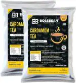 BOSSBEAN Instant CARDAMOM TEA Premix from the house of SUPERMAC INDIA | Milk Not Required | Just Add Hot Water | Taste Better Than Home-Made | Manually and All Vending Machine Suitable (1 KG X 2 PACKS = 2 KG)