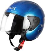 Noax Nano Half Face Stylish Protector Motorbike Helmet ('Blue Indicator) Size-M