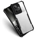 Fashionury Shockproof Crystal Clear Back Cover Case for Realme GT 6 | 360 Degree Protection | Protective Design | Transparent Back Cover Realme GT 6 (Black Bumper)