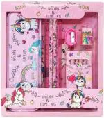 SAMVARDHAN 1 Unicorn Stationary Set Unicorn Pencil Box, Pencil Sharpener Eraser Scale Cryon Kit for Kids Girls Gift Set