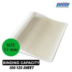 Namibind 100 Pcs Thermal Folder Transparent Thermal Binding Cover, Presentation Cover (12mm)