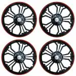 PRIGAN for Nissan Sunny Black Red Wheel Cover 14