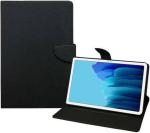 Mcase Artificial Leather, Silicon Black Flip Cover For Samsung Galaxy Tab A 8.0 Inch Sm- T380, Sm- T385