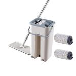 MEXFO Large Squeeze Mop with Bucket and Steel Handle Multipurpose Use Reusable Pads Broom Flexible basket for kitchen Cleaning floor with bucket, Bucket, Fiber, big, small, long handle, (PACK OF 1)