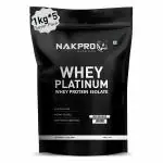 NAKPRO Platinum Whey Protein Isolate | Easy Digesting Protein Supplement Powder (5 Kg, Unflavored)