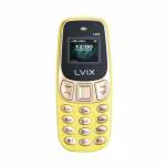 MTR LIVIX L200 Keypad Dual Sim Mini Mobile Phone with External Memory Slot 1.68cm (0.66 inch) Display Only Mobile Phone & Charging Cable in Box, Battery,No Charger - Yellow