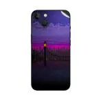 GADGETSWRAP Printed Vinyl Skin Sticker for Apple iPhone 14 - Pixel Art Bridge Night