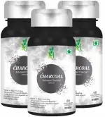MINTVEDA Activated Charcoal Veg Capsules, 20 Capsules Each (Pack Of 3)