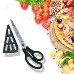 JANKI FASHION STORE Stainless Steel Clever Cutter for Pizza Etc- 2 in 1 Tool Scissor and Pizza Bite Cutter Tool for Kitchen Usable for Woman and Chef (Multi Color)