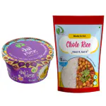 Dryfii Ready-to-Eat-Food | Instant Dehydrated | Cup Meal Dal Rice (100g) And Pouch Meal Chole Rice (100g) | Rehydrated Weight 700g