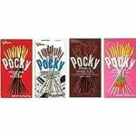 Pocky Sticks Variety Pack Coverd With Crunchy Biscuit, Chocolate, Strawberry, Double Chocolate, Cookies & Cream, Each 70g |Pack Of 4| Imported Mars