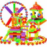 Ankirant 100+ Plastic Building Blocks with Wheel Educational Learning Kids Toys