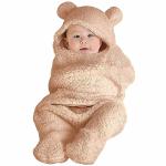 BeyBee 3 in 1 Baby Blanket Wrapper-Sleeping Bag for New Born Babies (Beige Plain)