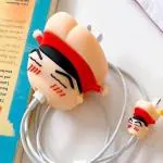 RUPELIK (20W Apple Charger Case Shin Chan) Cartoon 3D Design Protective Case Cover for 20W / 18W iPhone USB-C Power Adapter Charger, Cute Cartoon Lightning Data Cable Case Cover for iPhone Charger Designer Case Cover