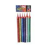 Happy Birthday Cake Sparklers Candels 6pcs - Pack of 1 (Multicolor)
