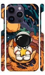 YAPZONE | Colorful Space Guy Cartoon | Designer Printed Hard Back Cover for Apple iPhone 14 Pro Max Premium & Attractive Case for Your Smartphone