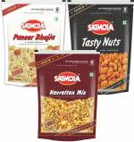 SATMOLA NAMKEEN COMBO : PANEER BHUJIA 300g + TASTY NUTS 425g + NAVRATTAN MIX 450g