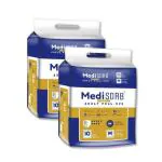 MediSORB Adult Diaper Pants | Medium (M) |Waist 71-110 cm (28-44 inches) |High Absorbency -15 Hrs |Rash-Free |Leakproof |Breathable |Odourless |Elastic Waist |Unisex- Men & Women | 20 Units, Pack of 2