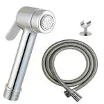 Thoisewelt Silver Brass Faucet Jet Spray Gun Spring Tube Hook