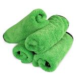 Auto Hub 600 GSM Microfiber Cloth , Car Cleaning Cloth, Car Microfiber Cloth, Twisted Loop, Lint-Free Cloth, Size: 60cmx40cm, Pack of 4, Color:- Green