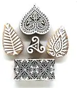 Reniq 2.0-Hhh Wooden Printing Block Stamps Hand Carved Printing Blocks
