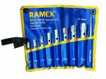 RAMEX Tubular Box Wrench 6x7mm to 20x22mm, Tubular Box Spanner, Tube Spanner Wrench, Bike Wrench Set, Metric Socket Set of 8 pcs