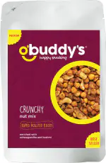 O'Buddy's - Crunchy Nut Mix - Roasted Nuts and Berries Mix | Dry Fruits & Nutritious Diet Snack | 95 Gm Pack of 3