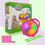 KTRS ENTERPRISE Musical Flash Drum Toys for Kids 3D Flash Drums Toys for Kids with Lights & Musical, Good Quality Plastic (4+ Years, Multicolor)