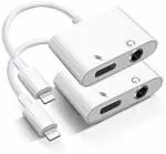 Techel White Audio Splitter Earphone Converter And Phone Charger