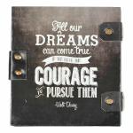 Craft Club All Our Dreams Cross Diary with C -lock, 7 inches x 5 inches x 2 inches
