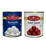 Yuvraj sweets Rasogolla & gulab jamun combo pack (1 kg x 2 ) pack