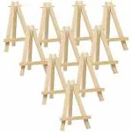 SATYAM KRAFT Pack Of 5 Wooden Mini Tripod Easel Stand for Small Tabletop Easels for Art Painting Artist Students and Displaying Photos (6 Inch) (5)