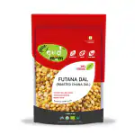 Gudmom Organic Futana Dal (Roasted Chana Dal) 500 g ( Pack Of 3 )