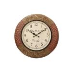 Krishna Handicrafts 18 Inch Vintage Round Wooden Wall Clock (Numeric)