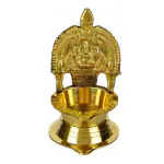 pujaNpujari Kamakshi Devi Brass Oil Deepam /Diya for Pooja Brass Table Diya (Height: 5 inch)